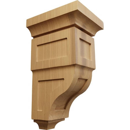 Ekena Millwork 6"W x 6 3/4"D x 12"H Large Reyes Wood Corbel, Cherry CORW06X06X12RYCH